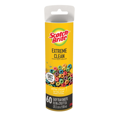 Scotch-Brite 50% Stickier Large Surface L Int Roller Refill, 8 In X 31.4 Ft