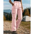 Per donna Pantaloni Cargo Pantaloni da escursionismo Esterno Vestibilità regolare Impermeabile Antivento Pantaloni Tasca Nero Rosa Spandex Campeggio / Escursionismo Golf Corsa S M L XL XXL