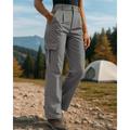 Per donna Pantaloni Cargo Pantaloni da escursionismo Esterno Vestibilità regolare Impermeabile Antivento Pantaloni Tasca Nero Rosa Spandex Campeggio / Escursionismo Golf Corsa S M L XL XXL