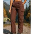 Per donna Pantaloni Cargo Pantaloni da escursionismo Esterno Vestibilità regolare Impermeabile Antivento Pantaloni Elastico in vita Nero Marrone Campeggio / Escursionismo Caccia Corsa S M L XL XXL