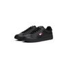 Sneaker TOMMY JEANS "ARCHIVE '98", Herren, Gr. 43, schwarz (schwarz uni), Nappaleder, Textil, unifarben, sportlich, Schuhe, Freizeitschuh, Streetwear, Halbschuh, Schnürer mit Logoflagge
