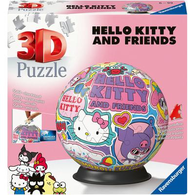 Puzzleball RAVENSBURGER "Hello Kitty and Friends", bunt, Puzzles, KinderØ:12,9cm, Made in Europe, Ø:12,9cm