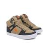 Sneaker DC SHOES "Pure High-Top", Gr. 8(40,5), grau, tan, orange, Leder-, Nubukleder- und/oder Wildlederobermaterial Mesh-Futter Mit Schaumstoff gepolsterte Zunge und Einstieg für mehr Komfort und Support Wrap Cupsole Konstruktion Abriebfeste...