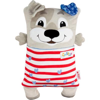 Kuscheltier NICI "Cosidoos, Hund mit Wendefunktion 30x20 cm", grau, Plüschfiguren, KinderB:20cm H:30cm L:11cm, Polyester, B:20cm H:30cm L:11cm