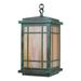 Gracie Oaks Kusiak 1-Light Outdoor Hanging Lantern Glass/Metal in Brown | 14.5 H x 8 W x 8 D in | Wayfair 45D2675954604EE0A6260B3F251CC57E