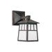 Arroyo Craftsman Raymond 1-Light Outdoor Wall Lantern Glass in White/Black | 14.75 H x 8 W x 11.13 D in | Wayfair RB-8WCR-BK