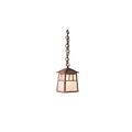 Arroyo Craftsman Raymond 1-Light Outdoor Hanging Lantern Glass/Metal in Gray/White/Black | 8.88 H x 5.25 W x 5.25 D in | Wayfair RH-6WO-P