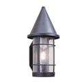 Arroyo Craftsman Valencia 1-Light Outdoor Wall Lantern Glass in Black | 15.63 H x 7.25 W in | Wayfair VS-7AM-BK