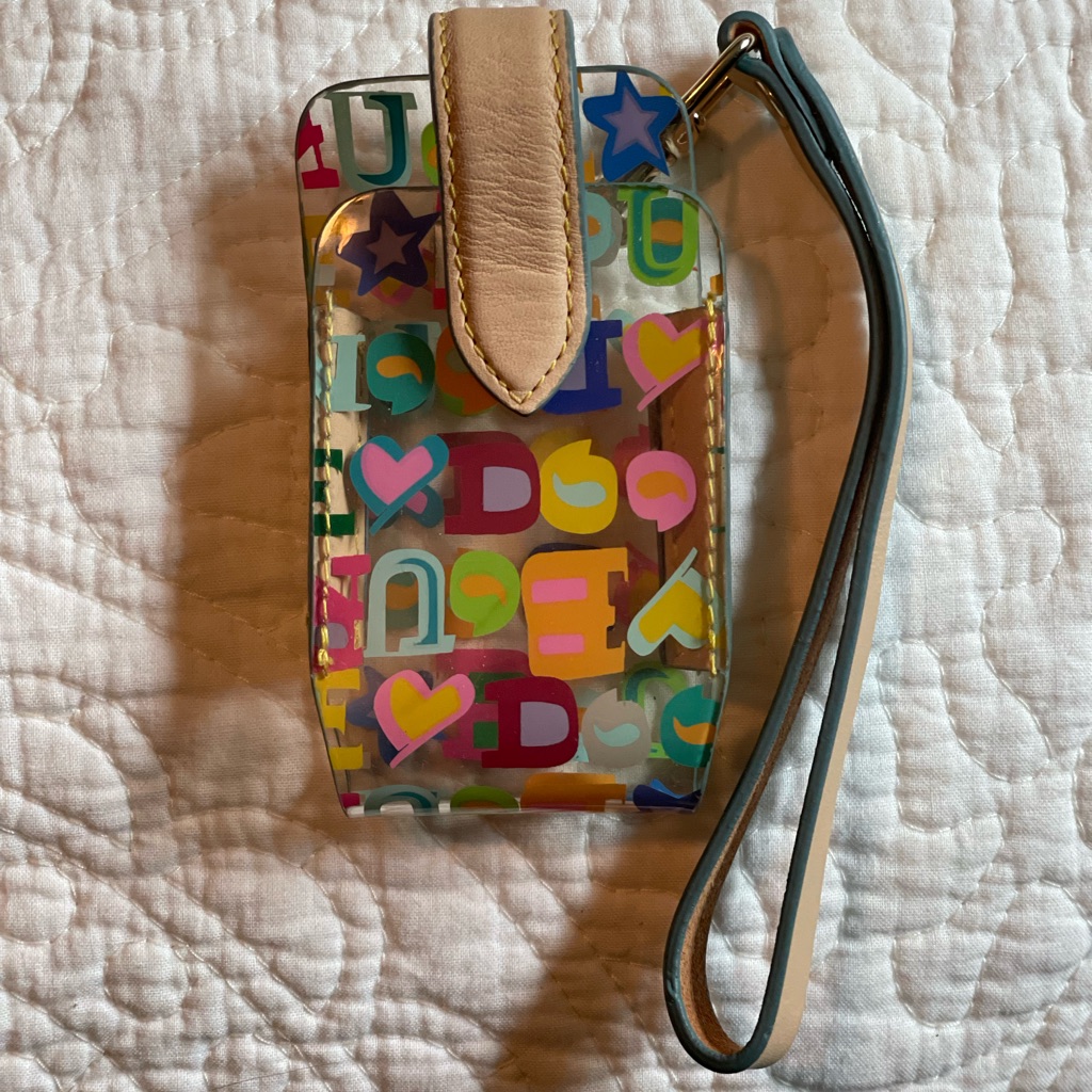 Dooney & Bourke Cell Phones & Accessories | Dooney & Bourke Small Pu Flip Phone Case Scribble Vintage Collector Item | Color: Red | Size: Os