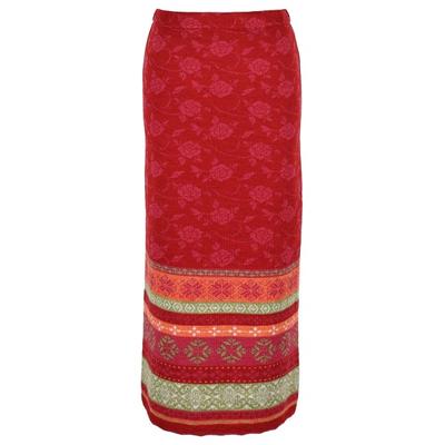Flomax - Women's Strickrock Lang Hedda - Rock Gr L mohnrot / himbeer Image