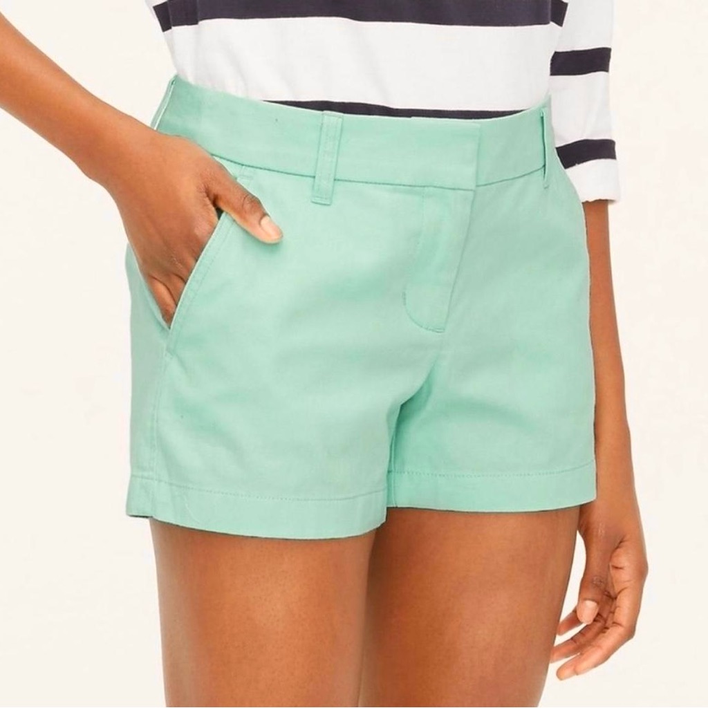 J. Crew Shorts | J. Crew Chino Short Mint Green Summer Shorts Golf Shorts | Color: Blue/Green | Size: 6