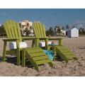 POLYWOOD® South Beach Outdoor Ottoman Plastic in Blue | 15.75 H x 18.5 W x 19 D in | Wayfair SBO20PB