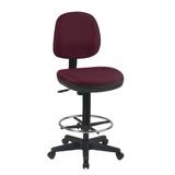 Office Star Products Mid-Back Drafting Chair Upholstered/Metal in Brown | 52 H x 21.25 W x 24.75 D in | Wayfair DC800-227