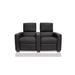 Bass Penthouse Home Theater Row Seating (Row of 5) Microfiber/Microsuede in Black | 42 H x 152 W x 36 D in | Wayfair