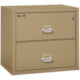 FireKing Fireproof 2-Drawer Lateral Filing Cabinet Metal/Steel in Brown | 27.75 H x 31.1875 W x 22.125 D in | Wayfair 2-3122-C (sand) (w/ E-Lock)