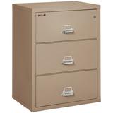 FireKing Fireproof 3-Drawer Vertical Filing Cabinet Metal/Steel in Brown | 40.25 H x 31.1875 W x 22.125 D in | Wayfair 3-3122-C (taupe) (w/ E-Lock)