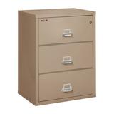 FireKing Fireproof 3-Drawer Lateral Filing Cabinet Metal/Steel in Brown | 40.25 H x 37.5 W x 22.125 D in | Wayfair 3-3822-C (taupe)