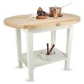 John Boos Eliptical C-Table Prep Table w/ Butcher Block Top Wood in Red | 35 H x 72 W x 30 D in | Wayfair C-ELIP7230175-S-BN