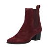Stiefelette CAPRICE "Caprice Stiefelette Veloursleder", Damen, Gr. 38,5, rot (bordeaux), Veloursleder, casual, Schuhe