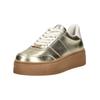 Plateausneaker STEVE MADDEN "STEVE MADDEN Sneaker Lederimitat", Damen, Gr. 41, gold, Lederimitat, casual, Schuhe