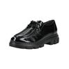 Schnürschuh PAUL GREEN "Paul Green Halbschuhe Leder", Damen, Gr. 37,5, schwarz (schwarz lack), Leder, casual, Schuhe
