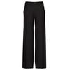 Jerseyhose TRIGEMA "TRIGEMA Jogginghose mit weitem Bein", Damen, Gr. M, US-Größen, schwarz, 70% Baumwolle, 30% Polyester, Basic, Hosen