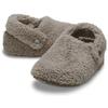 Hausschuh CROCS "Classic Cozzy Slipper K", Kinder, Gr. 32, braun, Croslite, Textil, casual, Schuhe, Pantoffel, Clog mit Filzwolle