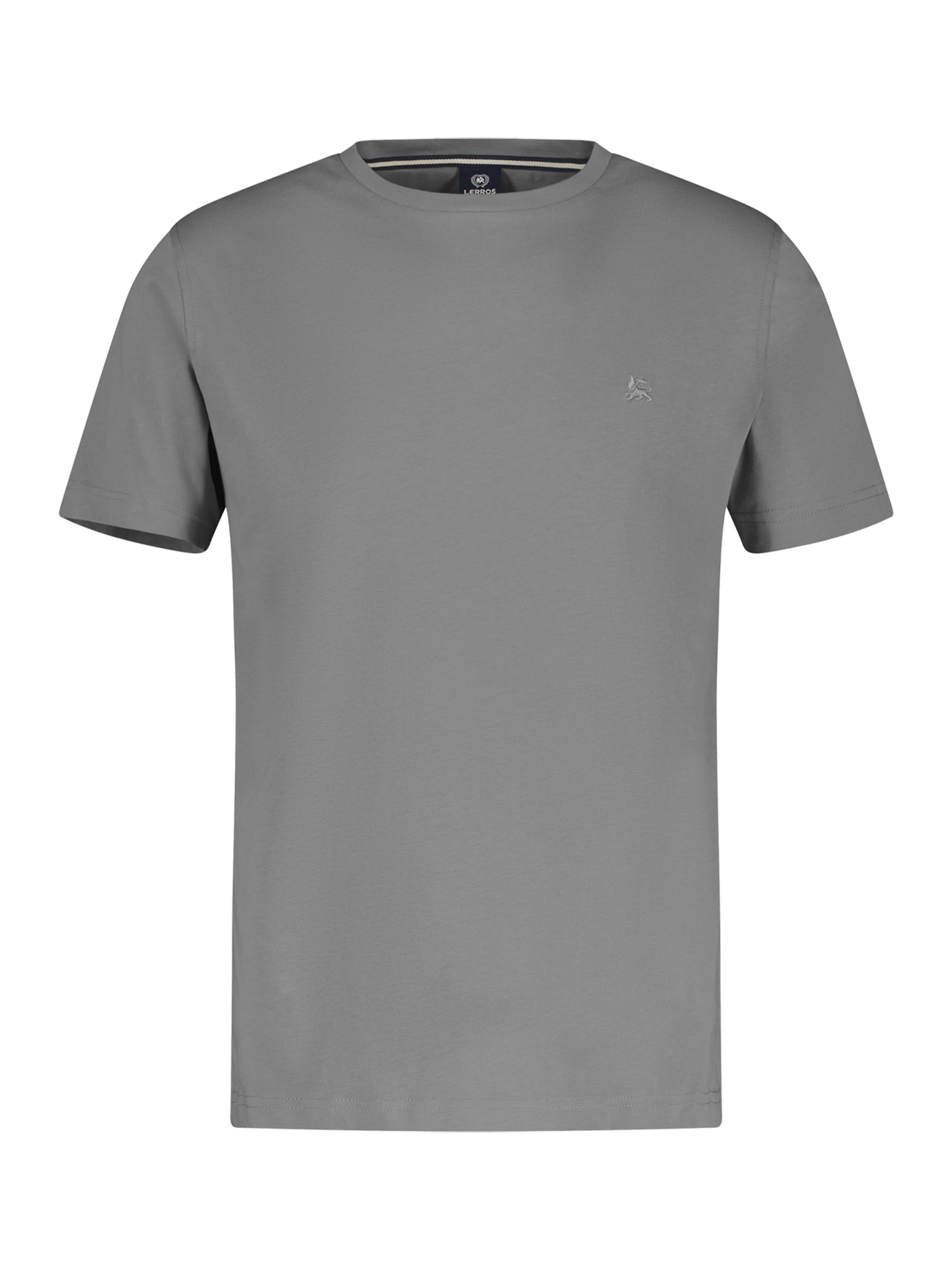 T-Shirt LERROS "LERROS Basic T-Shirt in Grossen Grössen", Herren, Gr. 5XL, silber (platinum grau), 100% Baumwolle, Rundhals, Shirts Image