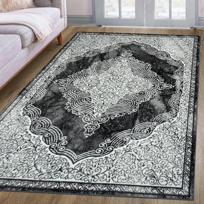 Teppich MY HOME "Harvii, kurzflor" Gr. 8, grau, B:280cm H:8mm L:380cm, Kunstfaser, Teppiche, Orient-Design, weiche Haptik, Wohnzimmer, Esszimmer, Schlafzimmer Image