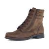 Schnürstiefelette GABOR, Damen, Gr. 41, braun (rehbraun), Ziegenveloursleder, unifarben, Basic, Schuhe, Blockabsatz, Schnürboots mit Zierreißverschluss an der Außenseite