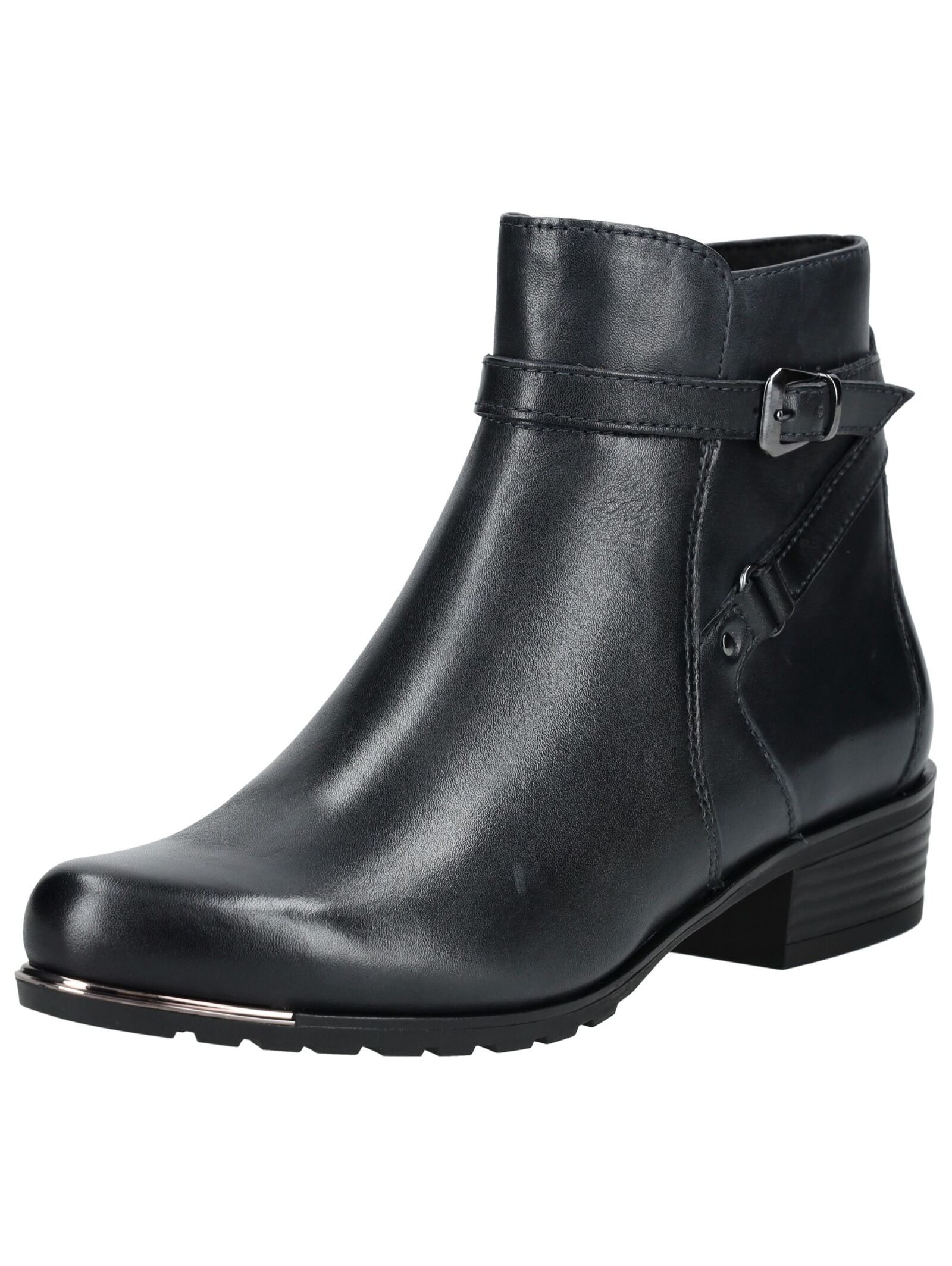 Stiefelette CAPRICE "Caprice Stiefelette Leder", Damen, Gr. 37, ocean, Leder, Schuhe Stiefelette