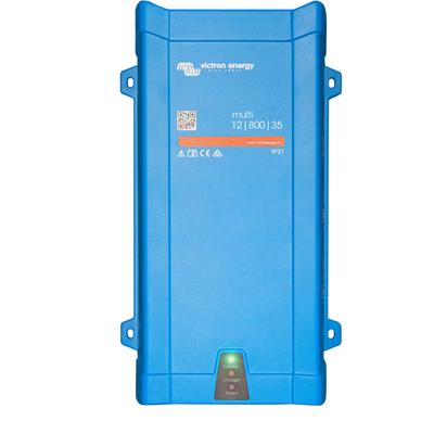 Wechselrichter VICTRON ENERGY "»Inverter / Charger Victron MultiPlus 12/800/35-16«", blau, B:24cm H:10cm L:36cm, Aluminium, Wandler, 800 W, 12 VDC
