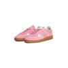 Plateausneaker TOMMY JEANS "THE GREENWICH EDGE", Damen, Gr. 40, rosa (rosa, weiß), Veloursleder, sportlich, Schuhe, Freizeitschuh, Halbschuh, Schnürer mit Kontrast-Details