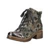 Schnürstiefelette LAURA VITA "LAURA VITA Stiefelette Leder/Textil", Damen, Gr. 36, schwarz, Leder, Textil, casual, Schuhe