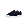 Sneaker TOMMY HILFIGER "PREMIUM DRESS CUPSOLE SUEDE", Herren, Gr. 42, blau (dunkelblau), Veloursleder, sportlich, Schuhe, Freizeitschuh, Halbschuh, Schnürer mit seitlicher Logoprägung