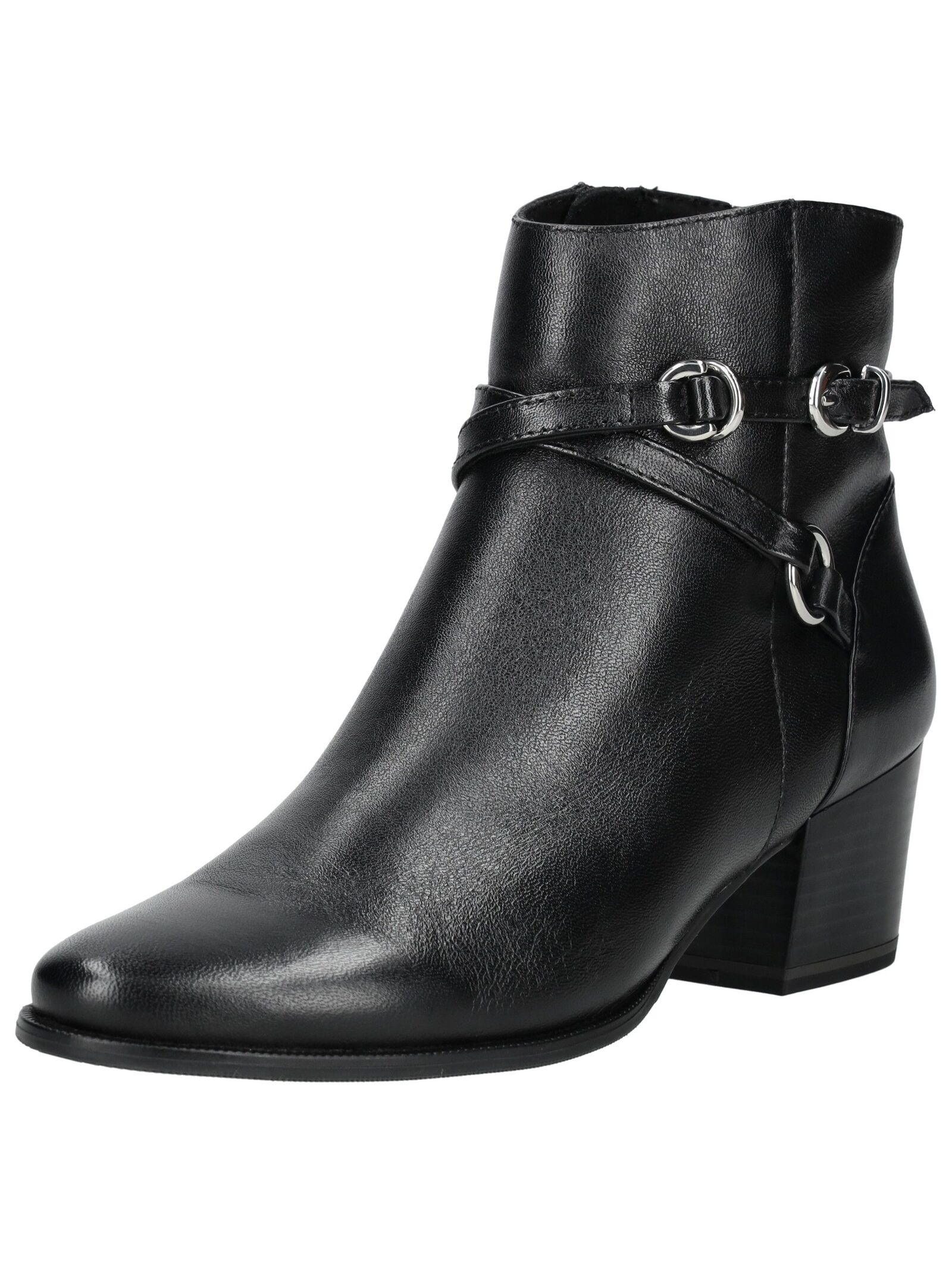 Stiefelette CAPRICE "Caprice Stiefelette Leder", Damen, Gr. 38, schwarz, Leder, Schuhe Stiefelette