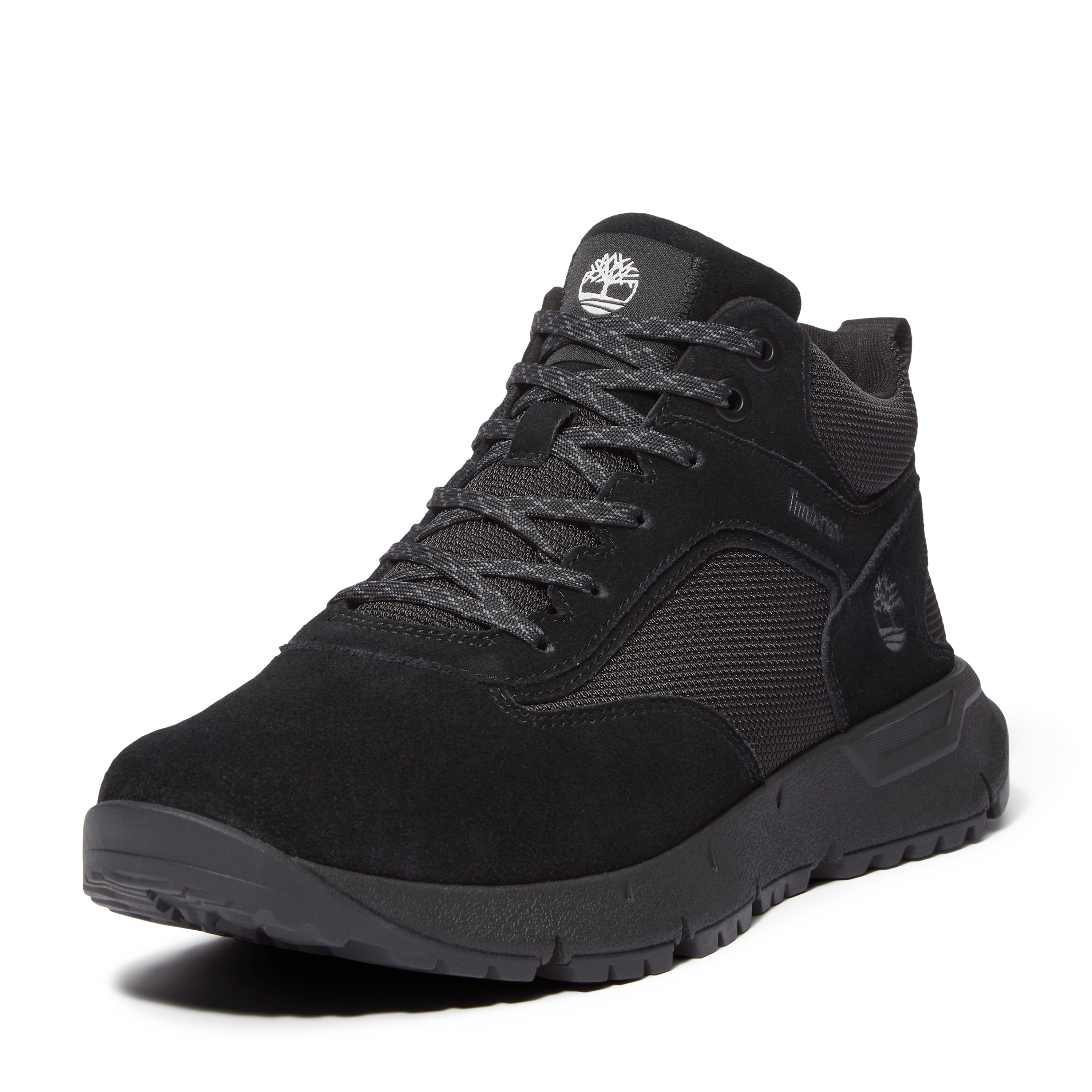 Schnürboots TIMBERLAND "VOYAGER PARKMID LACE UP SNEAKER", Herren, Gr. 44, schwarz suede, Leder, Schuhe Schnürboots, Winterschuhe, Sneakerboots, Winterboots