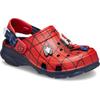 Clog CROCS "Spider Man All Terrain Clog K", Kinder, Gr. 22, blau (navy, rot), Croslite, casual, Schuhe, Hausschuh, Kindergartenschuh mit coolem Motiv