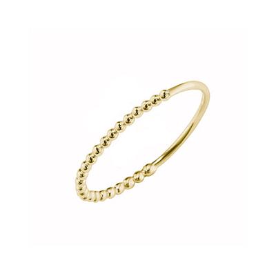 Fingerring CAÏ "925 Silber halb-halb Kugeln vergoldet", gelb, Fingerringe, Damen, 048 (15,3), Silber 925 (Sterlingsilber) Image