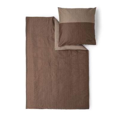 Bettwäsche S.OLIVER "Satinbettwäsche s.Oliver", braun, B/L: 135cm x 200cm, , Mako-Satin, B/L: 80cm x 80cm, Mako-Satin, Obermaterial: 100% Baumwolle, Bettwäsche, im minimalistischen Wendedesign Image
