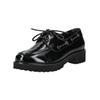 Mokassin PAUL GREEN "Paul Green Halbschuhe Leder", Damen, Gr. 37,5, schwarz (schwarz lack), Leder, casual, Schuhe