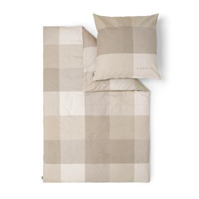 Bettwäsche BUGATTI "bugatti Satin-Flanell Kombi-Bettwäsche", beige (beige, natur), B/L: 155cm x 220cm, , Mako-Satin-Flanell, B: 80cm, Mako-Satin, Flanell, Obermaterial: 100% Baumwolle, Bettwäsche, in hochwertiger 2-in-1-Qualität Image