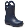 Gummistiefel CROCS "Handle It Rain Boot K", Kinder, Gr. 29, blau (navy), Croslite, casual, Schuhe, Regenstiefel, Matschstiefel mit Trageschlaufe