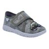 Hausschuh RICHTER "Mailo WMS: Mittel", Kinder, Gr. 27, grün (grün, grau), Baumwolle, casual, Schuhe, Klettschuh mit WMS, Größenschablone zum Download