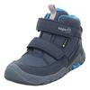 Klettboot SUPERFIT "TRACE WMS: Mittel", Kinder, Gr. 34, blau, Lederimitat, Polyester, sportlich, Schuhe, Trekkingboot mit Wechselfußbett, Größenschablone zum Download