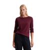Strickpullover MARC O'POLO "aus weicher Merinowolle", Damen, Gr. S, rot (aubergine rot), Obermaterial: 100% Schurwolle, unifarben, casual, U-Boot-Ausschnitt, Langarm, Pullover