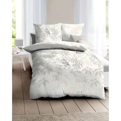 Bettwäsche KAEPPEL "Schneeeule", beige (natur), B/L: 140cm x 220cm, Feinbiber, B/L: 70cm x 90cm, Feinbiber, Obermaterial: 100% Baumwolle, Bettwäsche Image