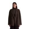 Outdoorjacke MARC O'POLO "aus edlem Woll-Doubleface", Damen, Gr. 38, braun (schwarz coffee), Obermaterial: 50% Wolle (Schafwolle), 48% Polyester, 1% Viskose, 1% Polyamid; Füllung: 100% Nicht verfügbar; Futter: 100% Nicht verfügbar, unifarben,...