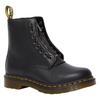 Schlupfboots DR. MARTENS "1461 Pascal 8 Eye Boot", Damen, Gr. 42, schwarz, Leder, modisch, Schuhe, Festivalboots, Schlupfboots mit Vorder-Reißverschluss