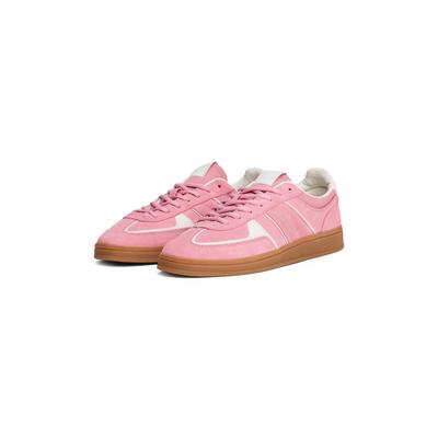 Plateausneaker TOMMY JEANS "THE GREENWICH EDGE", Damen, Gr. 37, rosa (rosa, weiß), Veloursleder, sportlich, Schuhe, Freizeitschuh, Halbschuh, Schnürer mit Kontrast-Details Image